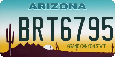 AZ license plate BRT6795