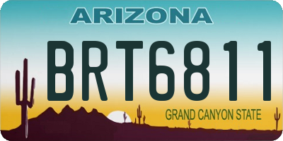 AZ license plate BRT6811
