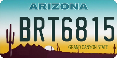 AZ license plate BRT6815
