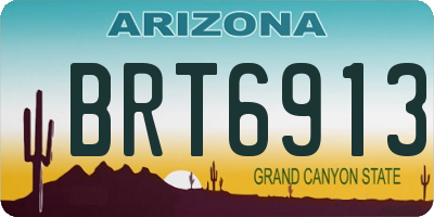 AZ license plate BRT6913