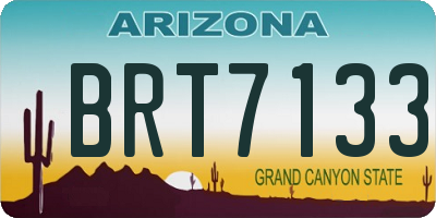 AZ license plate BRT7133