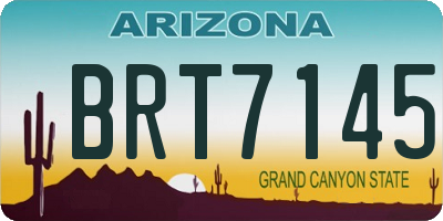 AZ license plate BRT7145