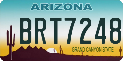 AZ license plate BRT7248