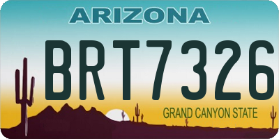 AZ license plate BRT7326
