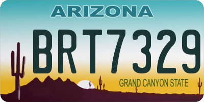 AZ license plate BRT7329
