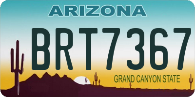 AZ license plate BRT7367