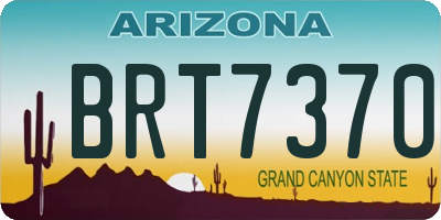 AZ license plate BRT7370