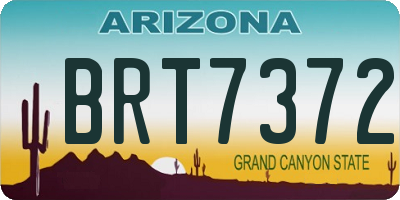 AZ license plate BRT7372