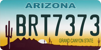 AZ license plate BRT7373