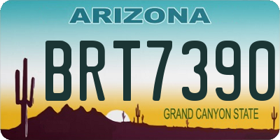 AZ license plate BRT7390