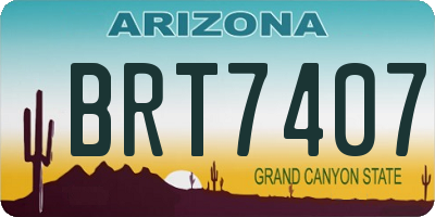 AZ license plate BRT7407
