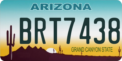 AZ license plate BRT7438