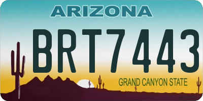 AZ license plate BRT7443