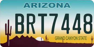 AZ license plate BRT7448