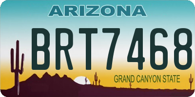 AZ license plate BRT7468