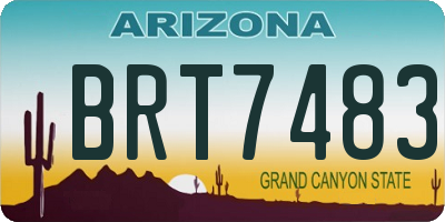 AZ license plate BRT7483