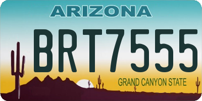 AZ license plate BRT7555