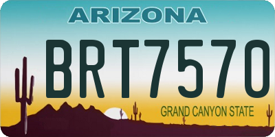 AZ license plate BRT7570