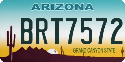AZ license plate BRT7572