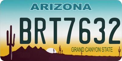 AZ license plate BRT7632