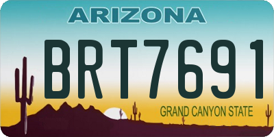 AZ license plate BRT7691