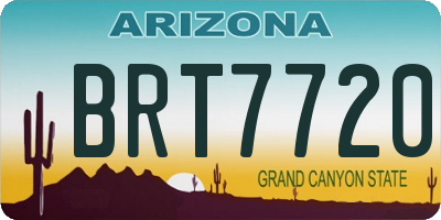 AZ license plate BRT7720