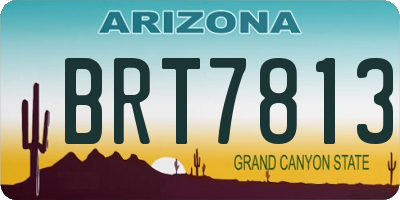 AZ license plate BRT7813