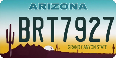 AZ license plate BRT7927
