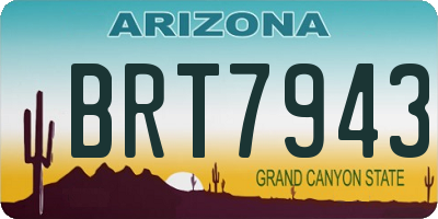 AZ license plate BRT7943