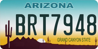 AZ license plate BRT7948