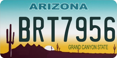 AZ license plate BRT7956