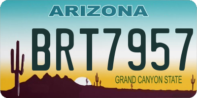 AZ license plate BRT7957
