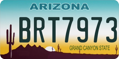 AZ license plate BRT7973