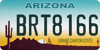 AZ license plate BRT8166
