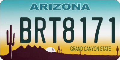AZ license plate BRT8171