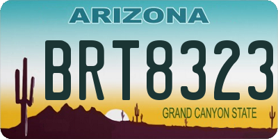 AZ license plate BRT8323