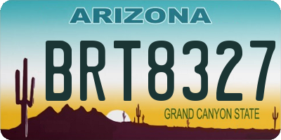 AZ license plate BRT8327
