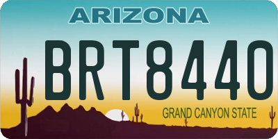 AZ license plate BRT8440