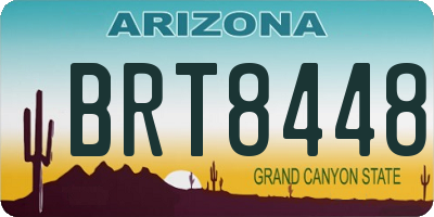 AZ license plate BRT8448