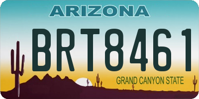 AZ license plate BRT8461
