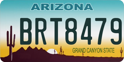 AZ license plate BRT8479