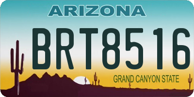 AZ license plate BRT8516