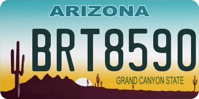 AZ license plate BRT8590