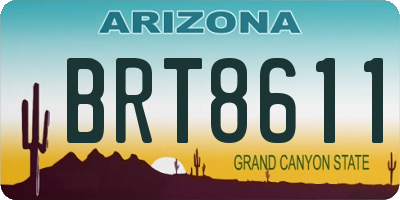 AZ license plate BRT8611