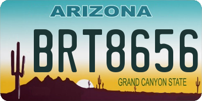 AZ license plate BRT8656