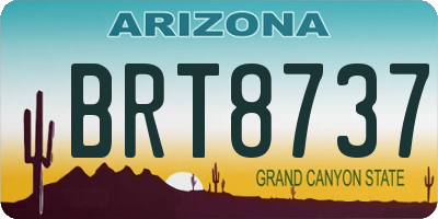 AZ license plate BRT8737
