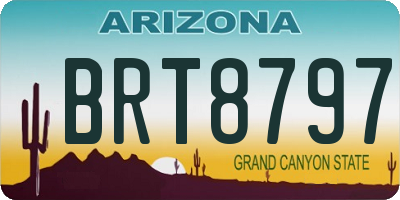 AZ license plate BRT8797