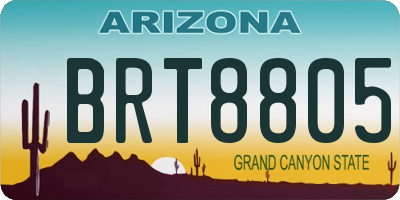AZ license plate BRT8805