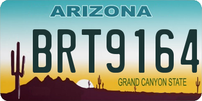AZ license plate BRT9164