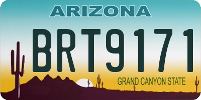 AZ license plate BRT9171
